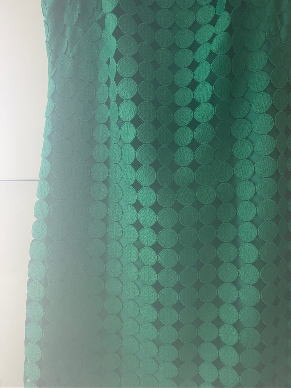 Ralph Lauren Teal Green Circle-Textured Midi Dress